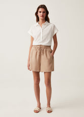 Ovs Lyocell Shorts With Drawstring